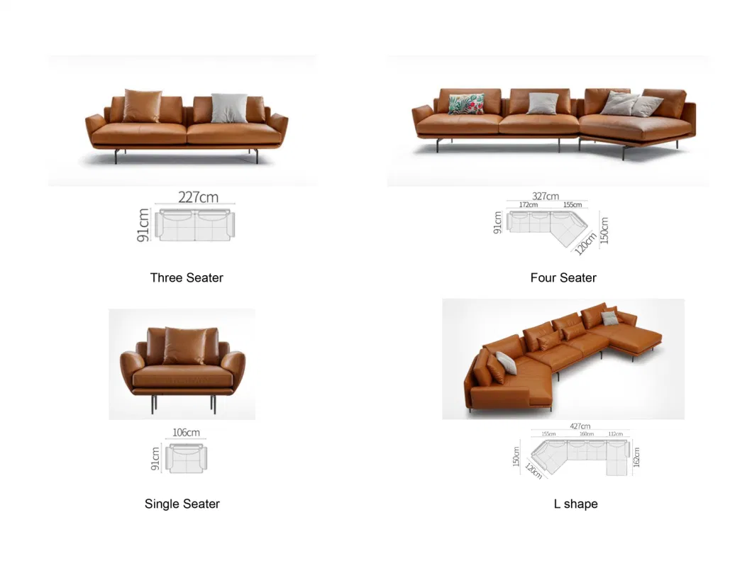 Zode L Shape Lounge 3 Seater Soft Corner Leather Living Room Sofa