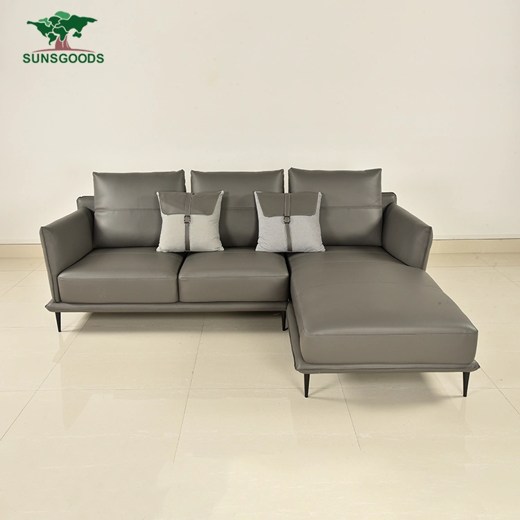 2020 Latest Design Modern Living Room Couch Leather Corner Sofa