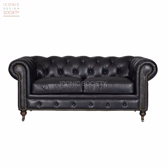 Luxus-Wohnzimmer-Hotel-Wohnmöbel-Bürocouch-Holzrahmen-antikes handgemachtes klassisches Art-Chesterfield-Sofa aus echtem Leder